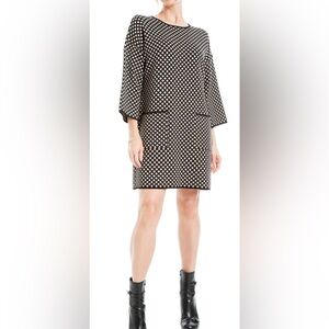 Max Studio Black Pattern Knit Dress
